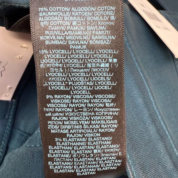 7 for All Mankind Jeans Women's 26 (2)Teal Blue High Waist Ankle Skinny NWT - Picture 10 of 16